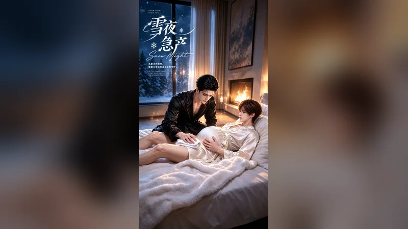 雪夜急产 —— BL AI 短剧视频封面